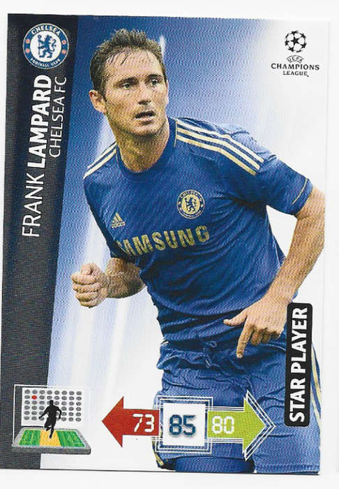 FRANK LAMPARD (CHELSEA) - PANINI CHAMPIONS LEAGUE 2012/13 - `STAR PLAYER` TRADING CARD
