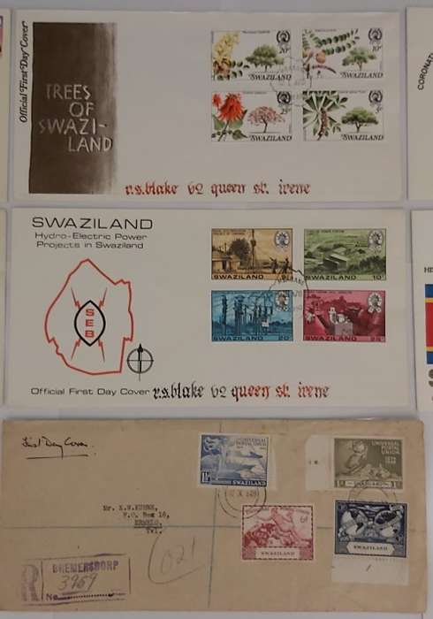 SWAZILAND - LOT of 7 1st Day Covers - No Duplicates