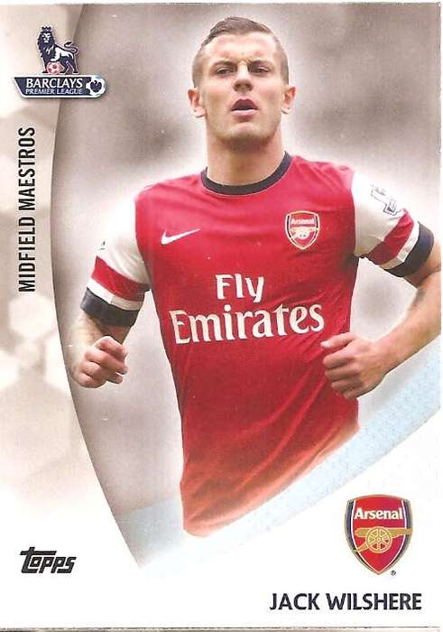 ARSENAL FC - TOPPS `PREMIER GOLD` 2013/14 - COMPLETE TEAM SET of 14 TRADING CARDS