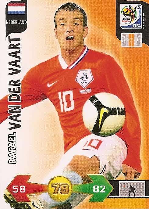 RAFAEL VAN DER VAART - FIFA WORLD CUP 2010 ADRENALYN XL -  `BASE` TRADING CARD - UK EDITION ONLY
