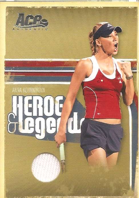 ANNA KOURNIKOVA - ACE AUTHENTIC 06 `HEROESandLEGENDS` -  RARE `SILVER MEMORABILIA` CARD 47 of 500