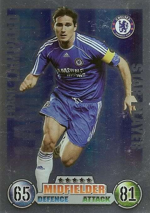 FRANK LAMPARD - TOPPS EPL MATCH ATTAX 2007/08 - `STAR PLAYER` FOIL TRADING CARD