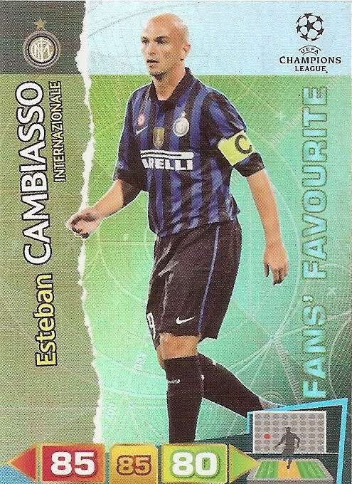 E. CAMBIASSO (Inter Milan) - PANINI `CHAMPIONS LEAGUE 2011/12` - `FANS FAVOURITE` TRADING CARD