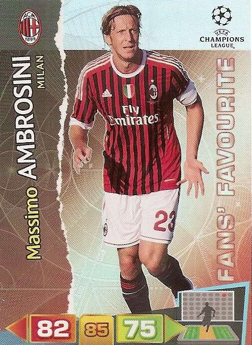 M. AMBROSINI (AC Milan) - PANINI `CHAMPIONS LEAGUE 2011/12` - `FANS FAVOURITE` TRADING CARD