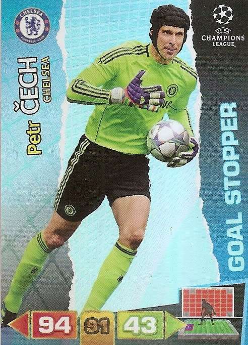 PETR CECH (Chelsea) - PANINI `CHAMPIONS LEAGUE 2011/12` - FOIL `GOAL STOPPER` TRADING CARD