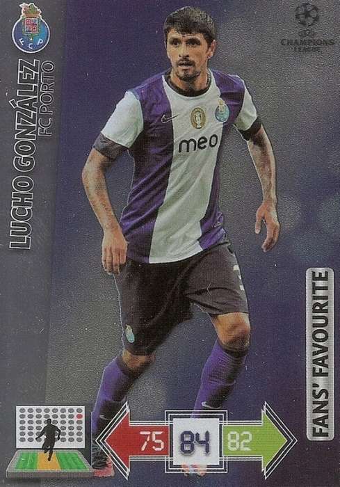 LUCHO GONZALEZ (Porto) - PANINI `CHAMPIONS LEAGUE 2012/13` - FOIL `FANS FAVOURITE` TRADING CARD