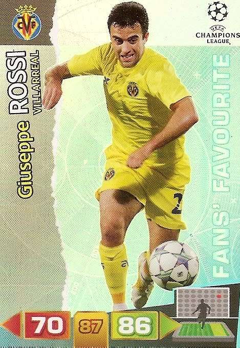 G. ROSSI (Villareal) - PANINI `CHAMPIONS LEAGUE 2011/12` - FOIL `FANS FAVOURITE` TRADING CARD