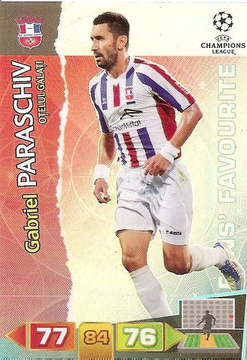 G. PARASCHIV (Galati) - PANINI `CHAMPIONS LEAGUE 2011/12` - FOIL `FANS FAVOURITE` TRADING CARD