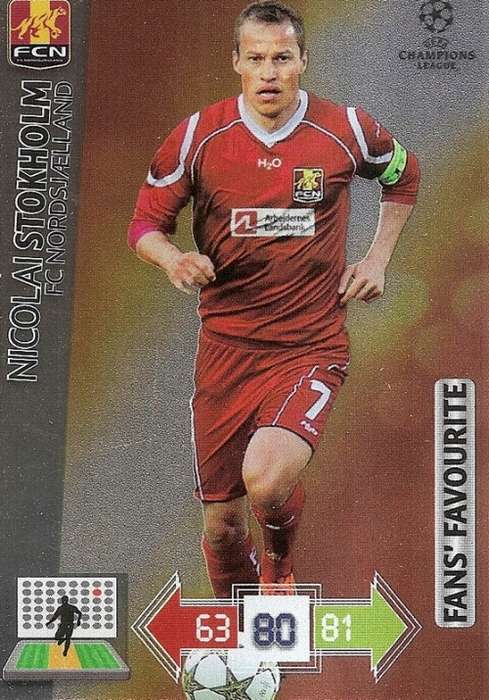 N. STOKHOLM (FC Nordsjaell) - PANINI `CHAMPIONS LEAGUE 2012/13` - FOIL `FANS FAVOURITE` TRADING CARD