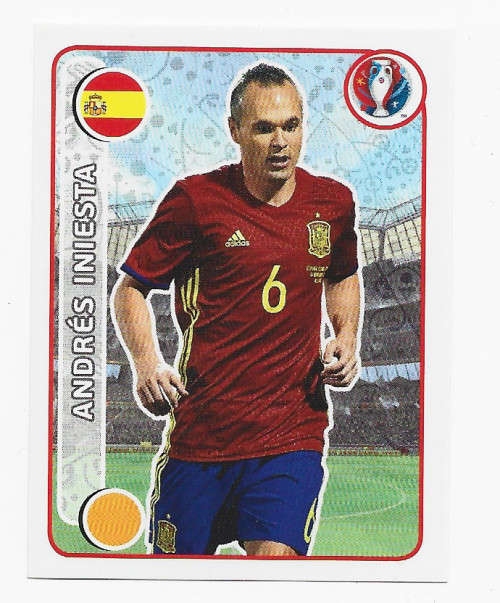 ANDRES INIESTA - PANINI EUFA EURO 2016 STICKER COLLECTION - ACTION STICKER 373