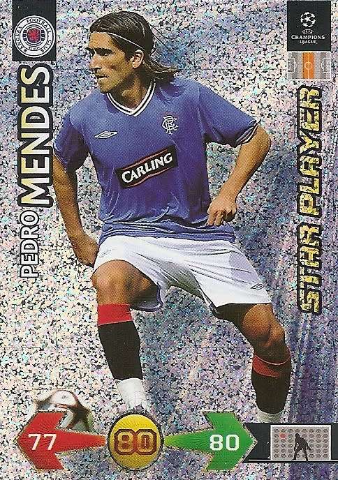 PEDRO MENDES - PANINI `CHAMPIONS LEAGUE S/STRIKES` 2009/10 - FOIL `STAR PLAYER` TRADING CARD