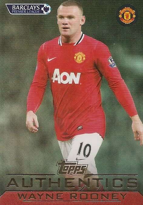 TOPPS `AUTHENTICS EPL` 2011/2012 - ULTRA RARE SEALED `BOX with FULL 50 CARD SET` 10 SEALED PACKETS