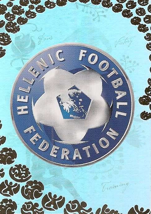GREECE - PANINI `UEFA EURO 2008 PREMIUM` COLLECTION - FOIL `LOGO` TRADING CARD 9
