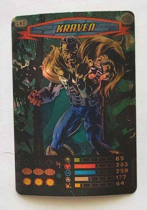 KRAVEN - MARVEL `SPIDERMAN 2011 COLLECTION` - FOIL TRADING CARD 180