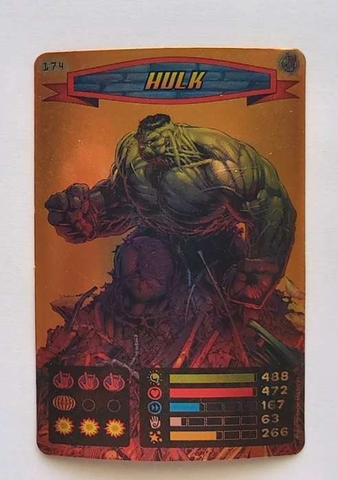 HULK - MARVEL `SPIDERMAN 2011 COLLECTION` - FOIL TRADING CARD 174