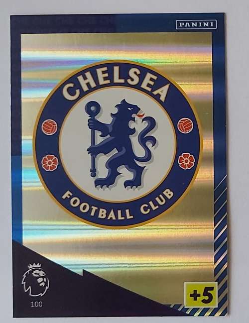 CHELSEA FC - PANINI Adrenalyn EPL 2021/2022 - FOIL `CLUB BADGE` TRADING CARD 100