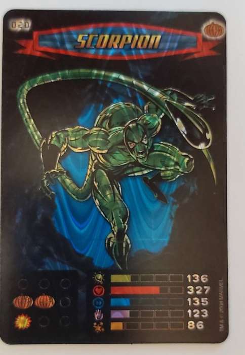 SCORPION - MARVEL `SPIDERMAN 2011 COLLECTION` - FOIL `SUPER RARE` TRADING CARD 20