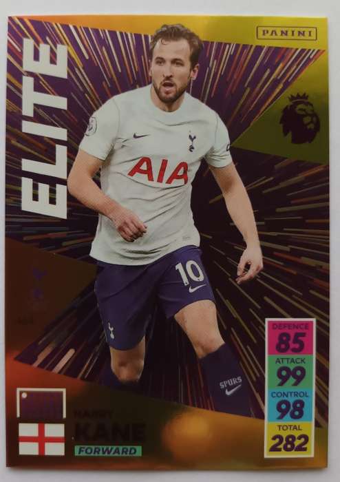 HARRY KANE - PANINI Adrenalyn EPL 2021/2022 - GOLD `ELITE` TRADING CARD 464