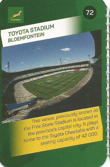 BLOEMFONTEIN STADIUM -  2019 Pick n Pay Rugby World Cup  COLLECTION CARD 72