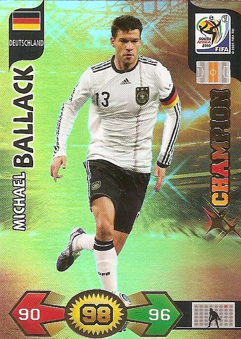 MICHAEL BALLACK - PANINI `FIFA WORLD CUP 2010` - RARE `GOLD CHAMPION` TRADING CARD