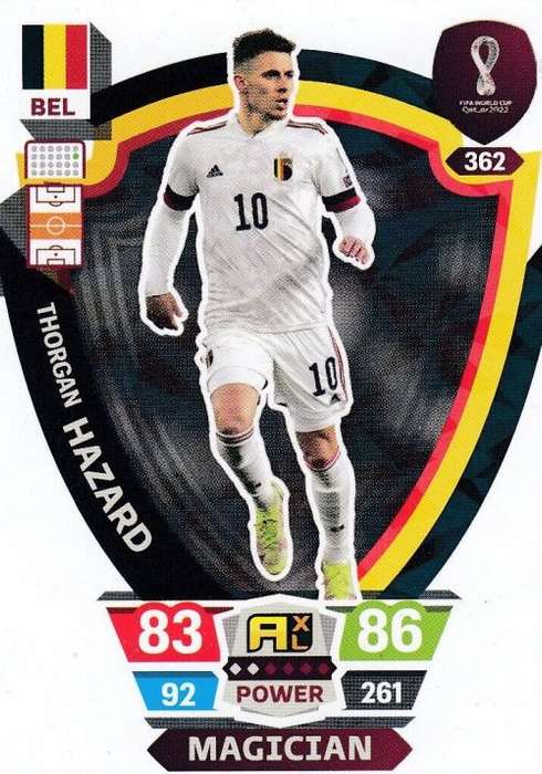 THORGEN HAZARD - PANINI `FIFA WORLD CUP 2022` QATAR - `MAGICIAN` TRADING CARD 362