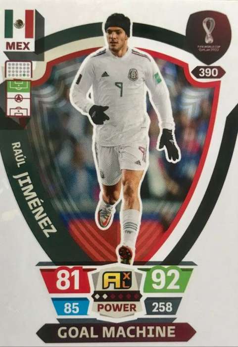 RAUL JIMENEZ - PANINI `FIFA WORLD CUP 2022` QATAR - `GOAL MACHINE` TRADING CARD 390
