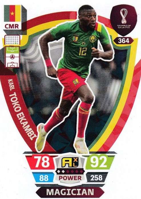 KARL EKAMBI - PANINI `FIFA WORLD CUP 2022` QATAR - `MAGICIAN` TRADING CARD 364