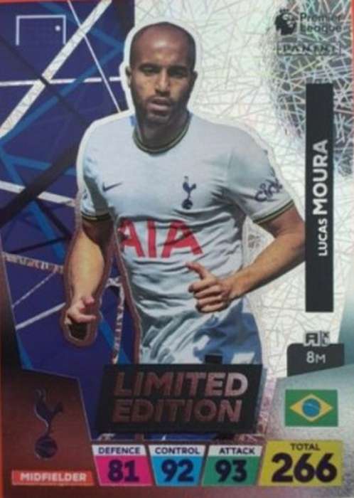 LUCAS MOURA - PANINI English Premier League 2022/23 -  `LIMITED EDITION` TRADING CARD