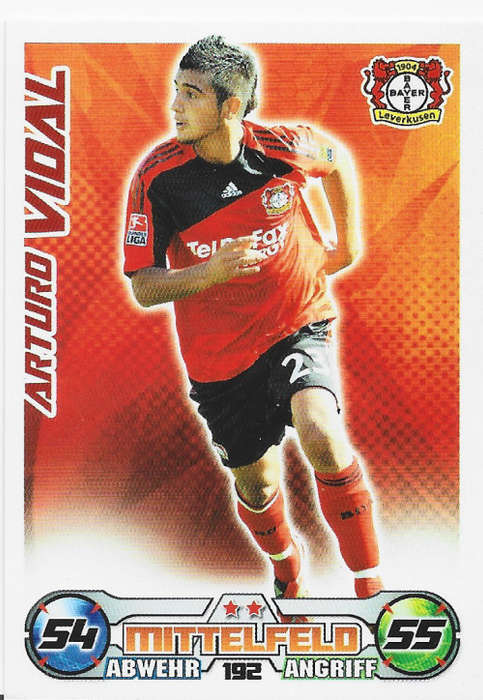 ARTURO VIDAL - TOPPS `MATCH ATTAX BUNDESLIGA` 2010/11 - `BASE` TRADING CARD