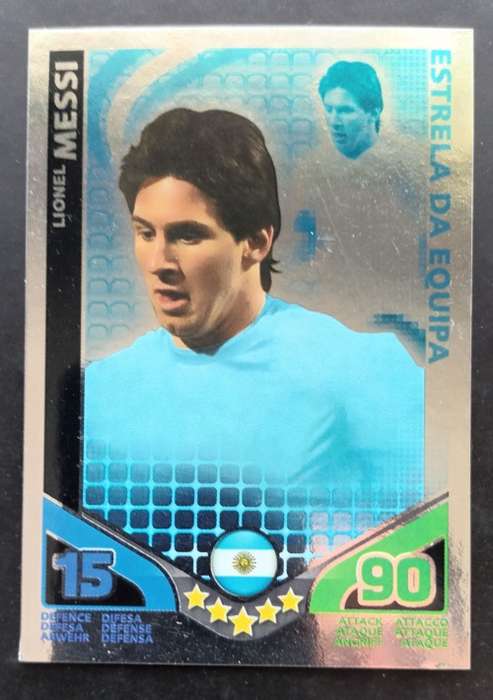 LIONEL MESSI - TOPPS `M/ATTAX WORLD CUP 2010` - RARE `ESTRELA da EQUIPA` CARD - MEXICAN VERSION