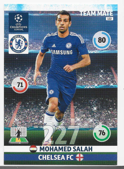 MOHAMED SALAH(Chelsea) - PANINI `CHAMPIONS LEAGUE` 2014/2015 - ROOKIE `BASE` TRADING CARD