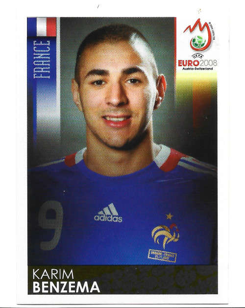 KARIM BENZEMA - PANINI EUFA EURO 2008 STICKER COLLECTION - RARE ROOKIE STICKER 354