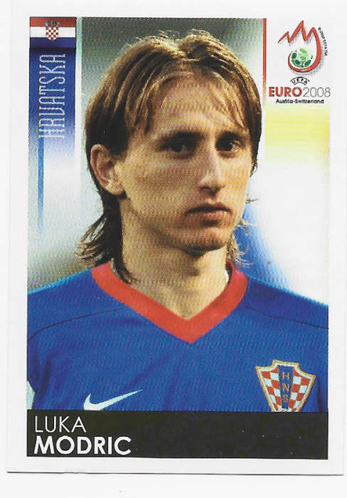 LUKA MODRIC (Croatia) - PANINI EUFA EURO 2008 STICKER COLLECTION - RARE ROOKIE STICKER 194