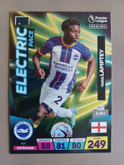 TARIQ LAMPTEY - PANINI  English Premier League 2022/23 - `ELECTRIC PACE` TRADING CARD 415
