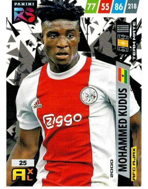 MOHAMMED KUDUS (Ajax) - PANINI `FIFA 365 COLLECTION` 2021/22 - RISING STAR TRADING CARD 25
