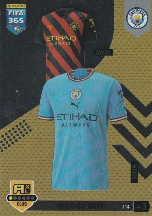 MANCHESTER CITY FC - PANINI `FIFA 365 COLLECTION` 2023 - `SECOND SKIN` FOIL TRADING CARD 114
