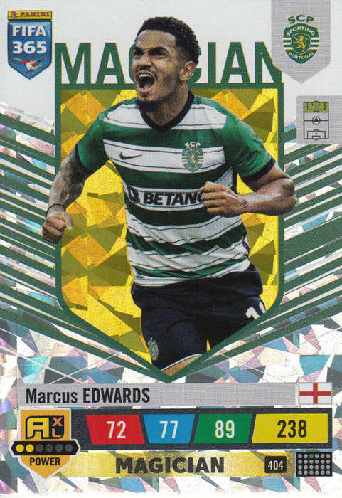 MARCUS EDWARDS - PANINI `FIFA 365 COLLECTION` 2023 - `MAGICIAN` FOIL TRADING CARD 404