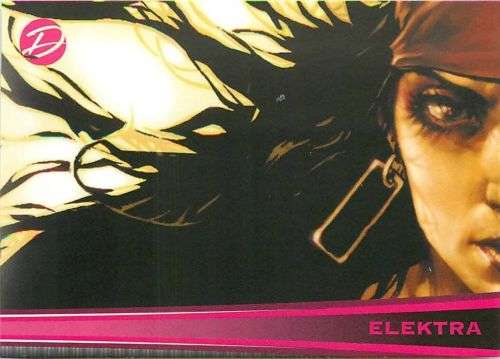 ELEKTRA - MARVEL `DANGEROUS DIVAS` 2011 Series I - PARALLEL `FOIL` TRADING CARD 33