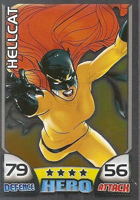 HELLCAT - TOPPS HERO ATTAX 2011 - MARVEL UNIVERSE - `FOIL` TRADING CARD 19