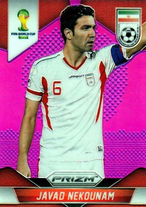JAVAD NEKOUNAM - WORLD CUP 2014 PANINI `PRIZM` - RARE PURPLE PLAID TRADING CARD 122 (74 of 99)