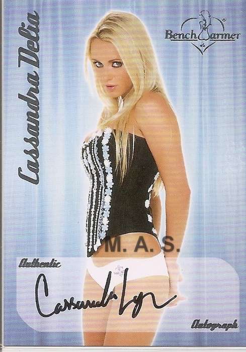 CASANDRA DELIA - BENCHWARMER  2005 SERIES  - CERTIFIED `AUTOGRAPH` TRADING CARD