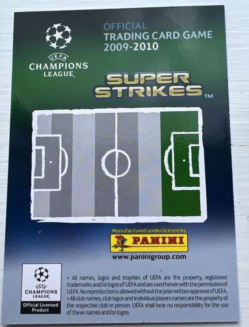 CRISTIANO RONALDO - PANINI `CHAMPIONS LEAGUE` 2009/10 - `RARE` GOLD FOIL `CHAMPION` TRADING CARD