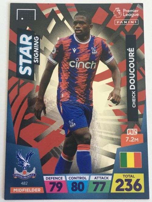 CHEICK DOUCOURE - PANINI  English Premier League 2022/23 - `STAR SIGNING` TRADING CARD 482