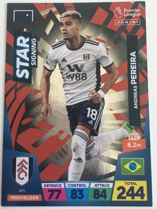 ANDREAS PEREIRA - PANINI  English Premier League 2022/23 - `STAR SIGNING` TRADING CARD 485