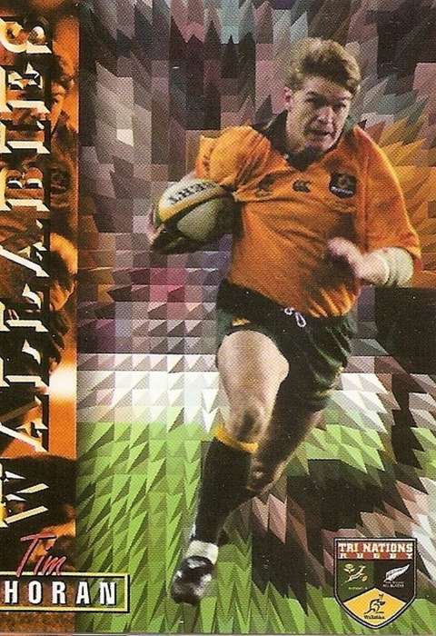 TIM HORAN - RUGBY 1997 COLLECTION by PANINI - RARE `BASE` TRADING CARD 64