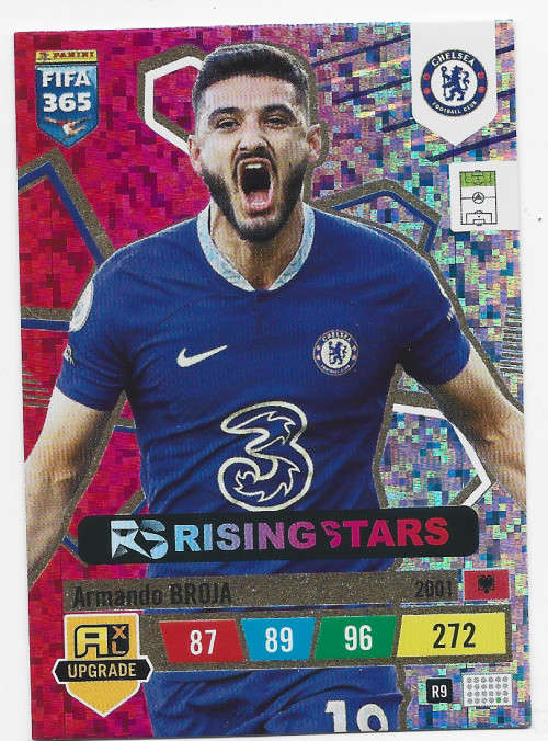 ARMANDO BROJA (Chelsea) - PANINI `FIFA 365 UPDATE COLLECTION` 2023 -`RISING STAR`TRADING CARD R9
