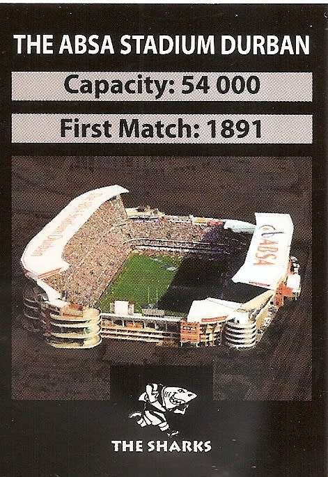 SHARKS - BIG BALL RUGBY COLLECTION  2009 - `STADIUM` BASE TRADING CARD