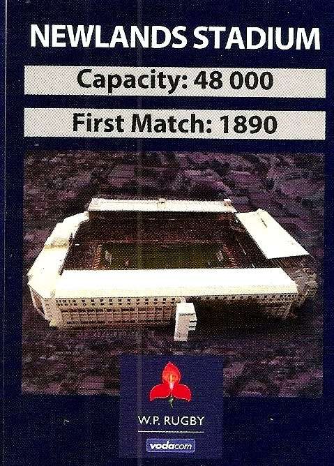 STORMERS STADIUM - BIG BALL RUGBY COLLECTION  2009 -  `STADIUM` BASE TRADING CARD