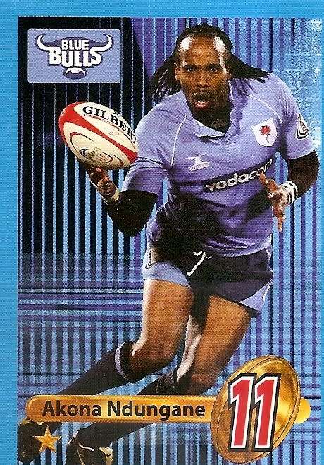 AKONA NDUNGANE (Bulls) - BIG BALL RUGBY COLLECTION  2009 -  BASE TRADING CARD