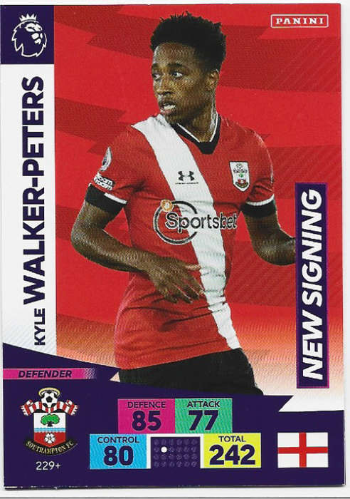 K. WALKER-PETERS (SAINTS) - EPL ADRENALYN `PLUS` 2020/2021 - `NEW SIGNING` TRADING CARD